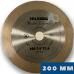 Алмазный диск Hilberg 200 мм, Master Ceramic, 45°
